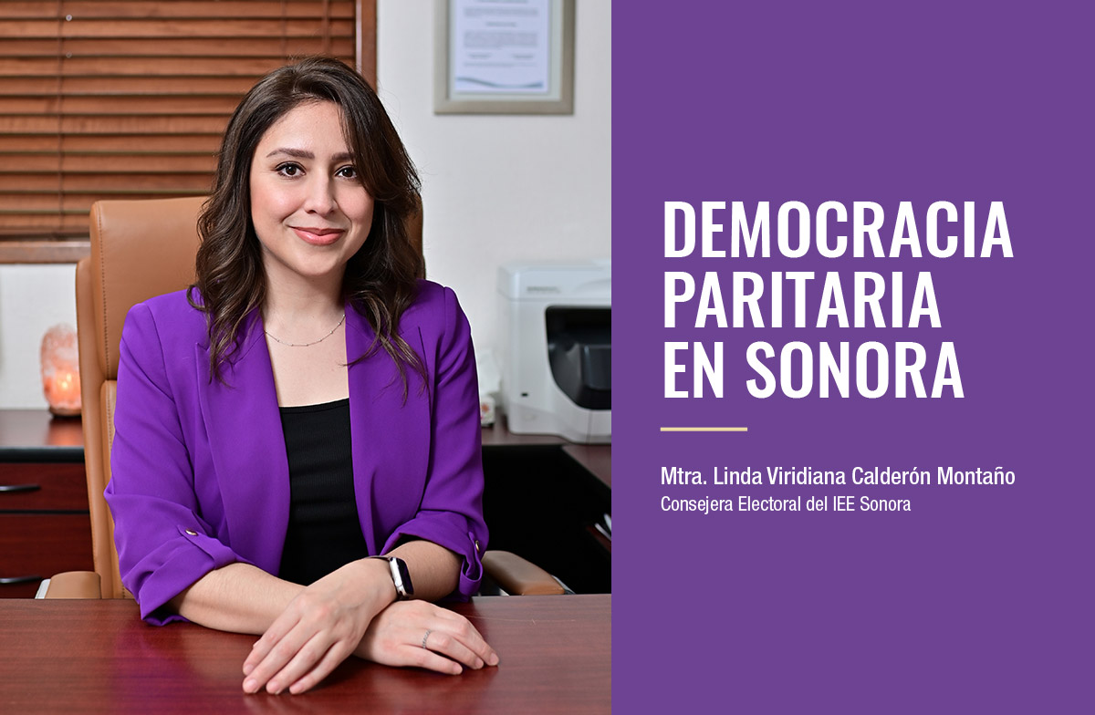 Descripción de foto: Consejera Electoral IEE Sonora Linda Calderón